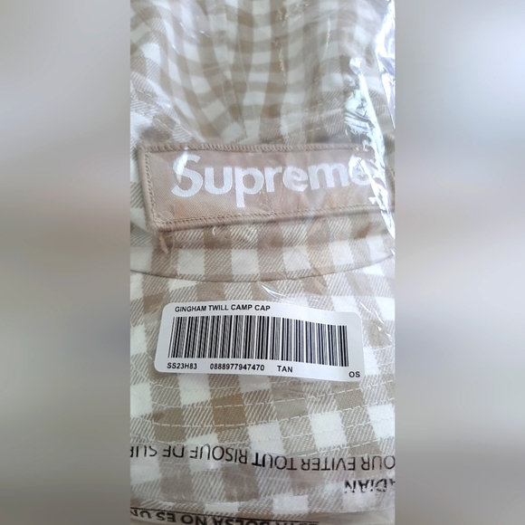 Supreme Gingham Twill Camp Cap *SS23* *NWT* - Picture 5 of 5